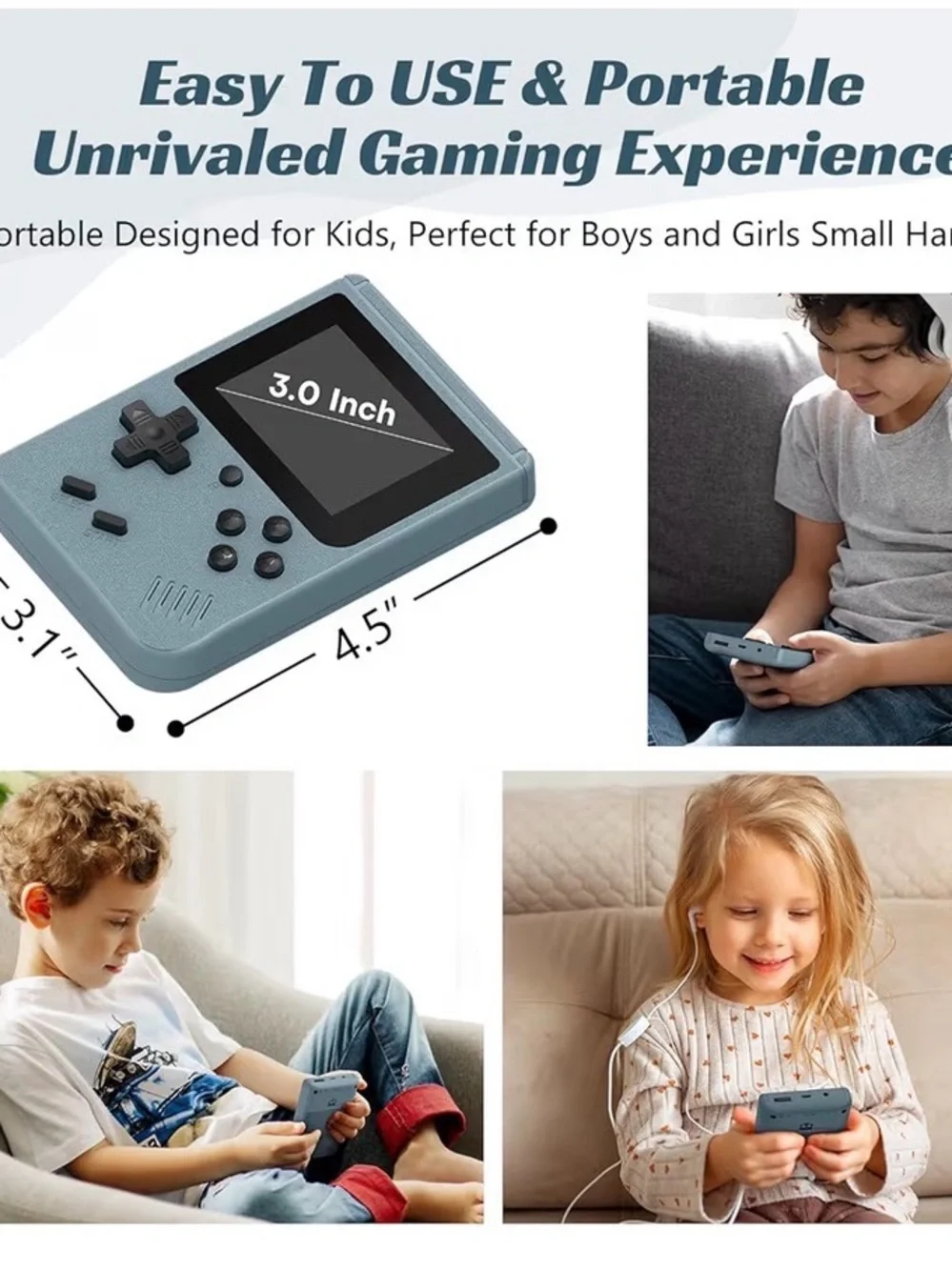 Handheld Retro Portable Game Console - Gray